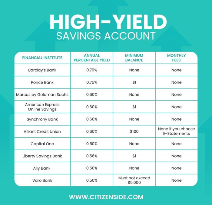 Savings yield accounts accounting banks High-interest savings accounts for 2024